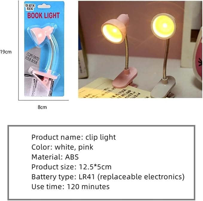 Mini Study Book Lamp & Portable Reading Light for Bed
