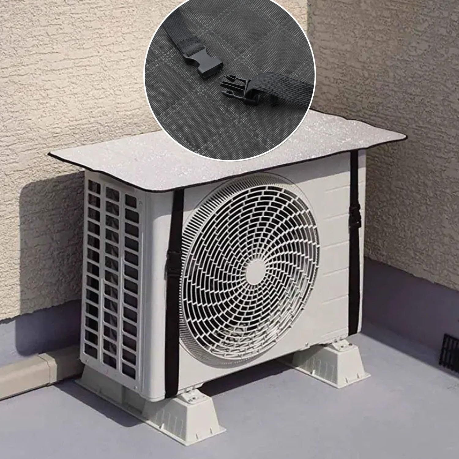 AC Outdoor Unit Protector Aluminium Cover With Straps