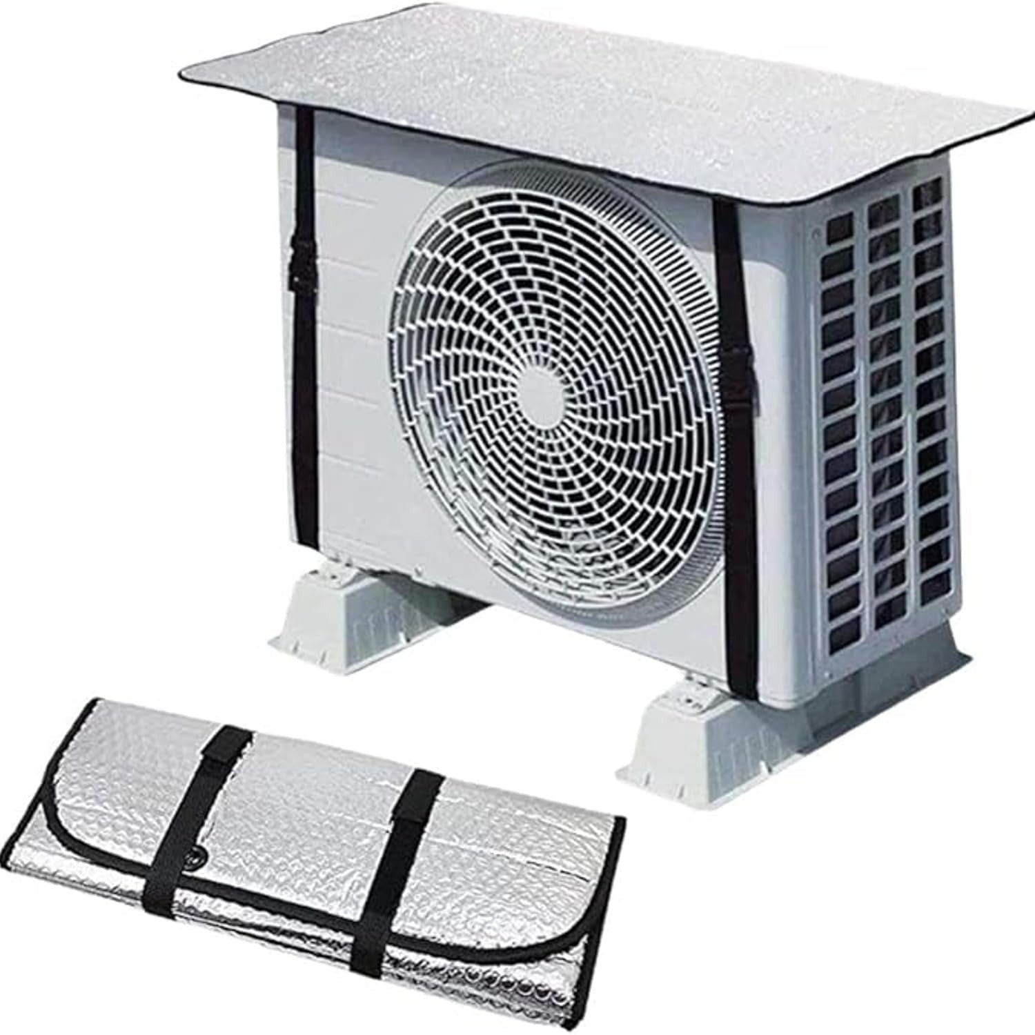 AC Outdoor Unit Protector Aluminium Cover With Straps
