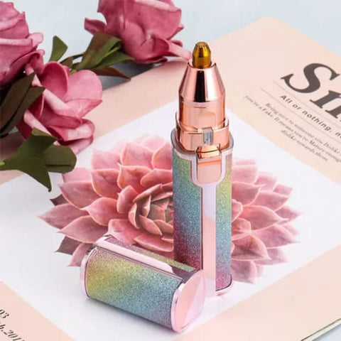 Flawless 2-in-1 Eyebrow Trimmer – Precision Grooming with USB Charging & Cleaning Brush 💖”